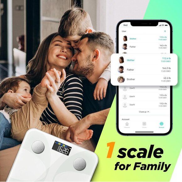 Smart Scale for Body Weight and Fat Percentage  High Accuracy Digital Bathroom S - Picture 5 of 6